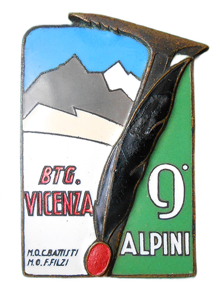 Distintivo produzione Boeri - circa 1940 btg vicenza boeri 1940