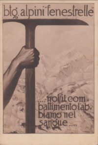 Cartolina del Battaglione con il motto "...noi il combattimento lo abbiamo nel sangue"